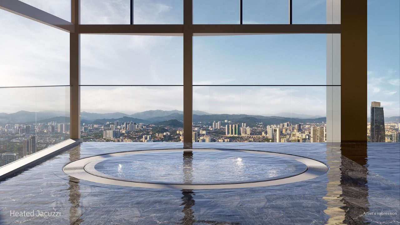 Heated jacuzzi over the skyline — The Pulse