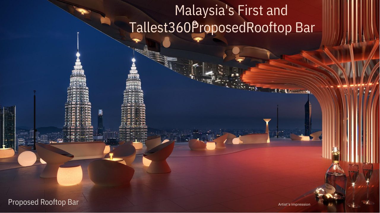 Malaysia's first and tallest proposed 360° rooftop bar