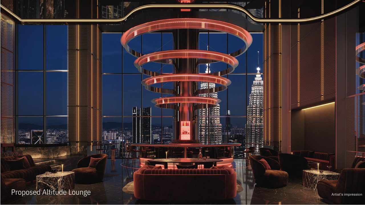 The Altitude Lounge — Malaysia's highest sky bar, levels 81–84